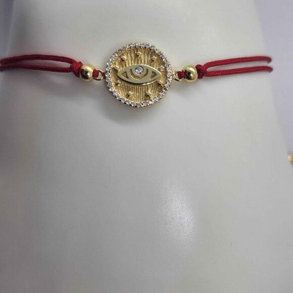 Evil Eye Adjustable Bracelet in 925 Sterling Silver – Symbol of Protection - Picture 3 of 3